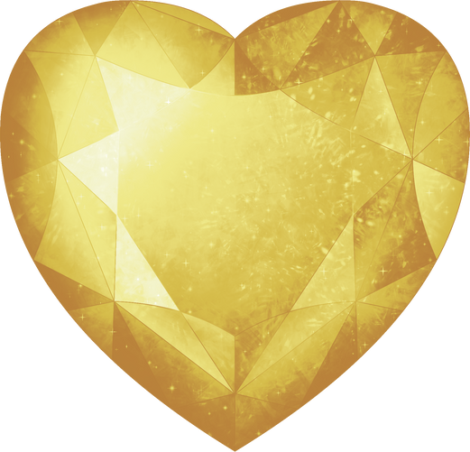 Yellow Heart Gemstone