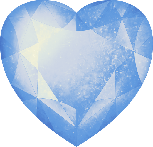 Moonstone Blue Heart Gemstone