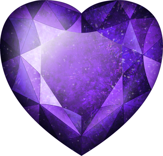 Purple Amethyst Heart Gemstone