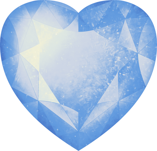 Moonstone Blue Heart Gemstone