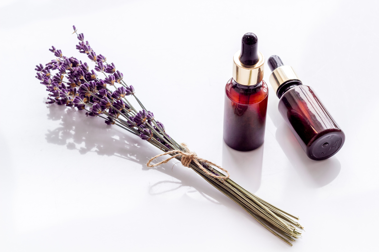 Lavender oil and serum - cosmetic spa pharmacy products